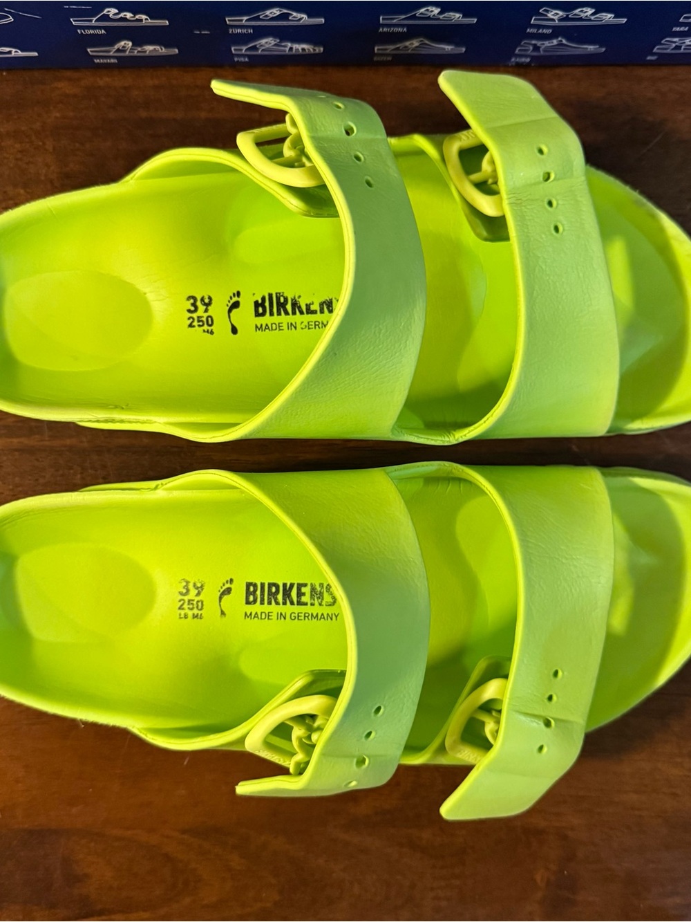 Birkenstock Lime Green Double-Buckle EVA Sandals - Picture 13 of 13